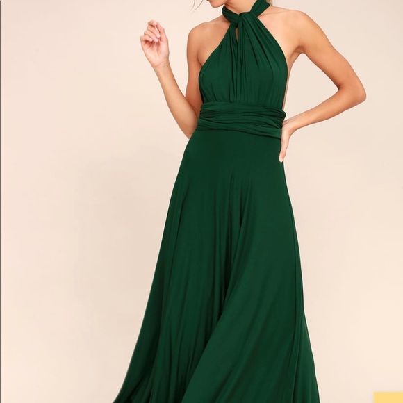 Lulus Tricks of the Trade forest green maxi dress - Picture 4 of 10